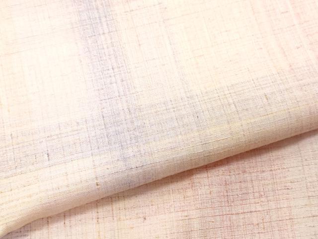 平和屋着物○紅花紬 米沢 格子柄 正絹 逸品 CAAU9607vf