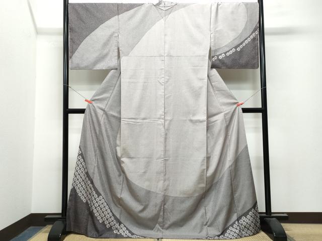 平和屋着物●訪問着　本場染大島紬　舞花文　正絹　逸品　CAAU9613vf