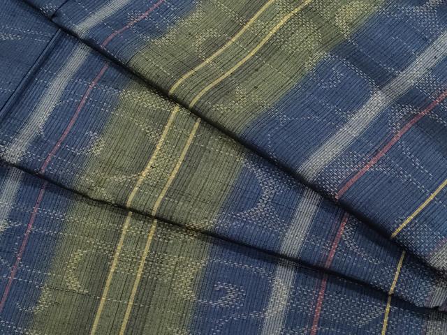 平和屋着物●上質な紬　流水文　正絹　逸品　CAAU9616vf