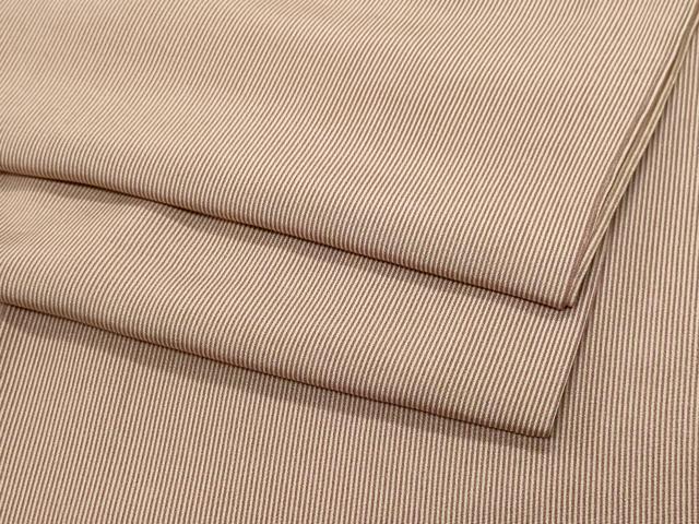 江戸小紋 着物 袷 薄茶色 万筋 正絹 上質 裄66.5 L 中古 sn1774 2025