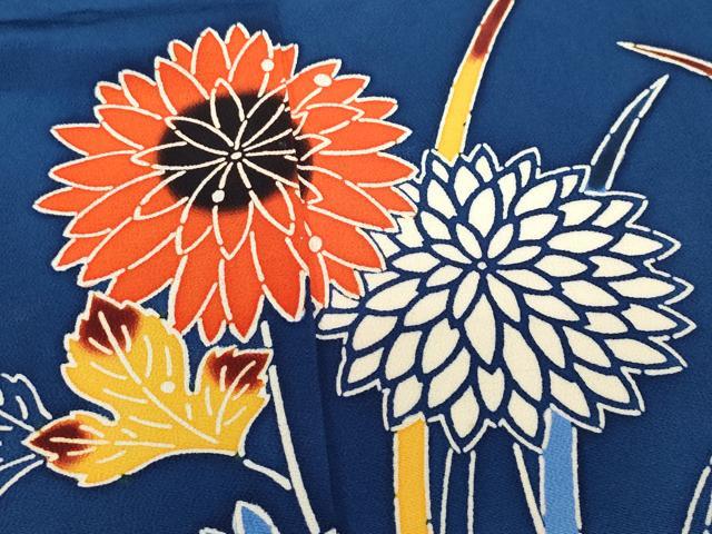 平和屋着物○訪問着 紅型 籬流水草花文 鬼しぼ縮緬 正絹 逸品