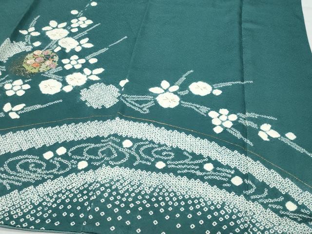 平和屋着物○訪問着 絞り 刺繍 花丸文 金彩 正絹 逸品 CAAU9646vf