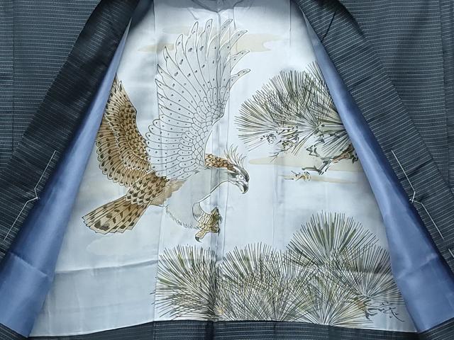 平和屋着物○男性 本場大島紬 アンサンブル 吉祥文 正絹 逸品 未使用