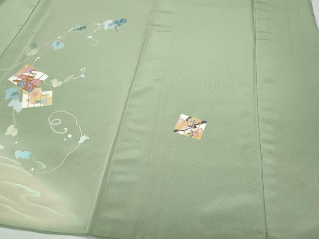 平和屋着物○訪問着 源氏香草花文 金彩 正絹 逸品 CAAU9677vf