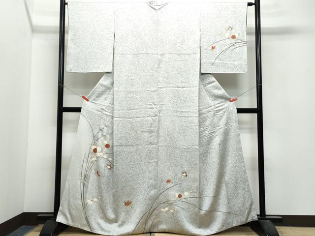 平和屋着物●京友禅の第一人者　松井青々　訪問着　枝花文　暈し染め　金彩　正絹　逸品　CAAU9649vf