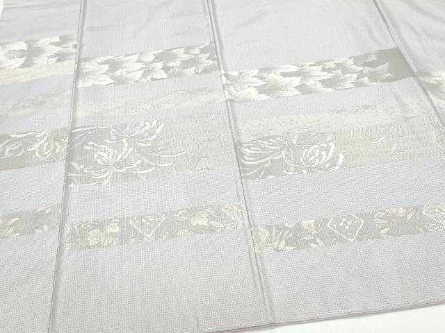 平和屋着物○訪問着 本場大島紬 白大島 草花文 正絹 逸品 CAAR8267vf