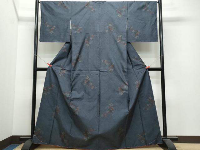 平和屋着物○本場大島紬 7マルキ 雪輪吉祥文 正絹 逸品 CAAZ8044vf