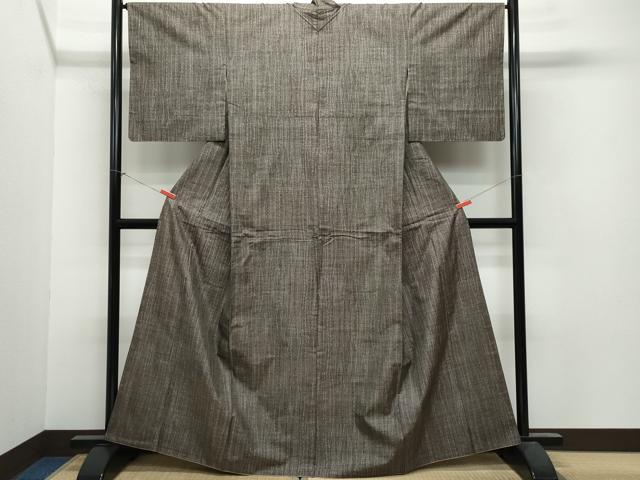 平和屋着物■本場大島紬　9マルキ　道長花文　正絹　逸品　BAAR0088jr