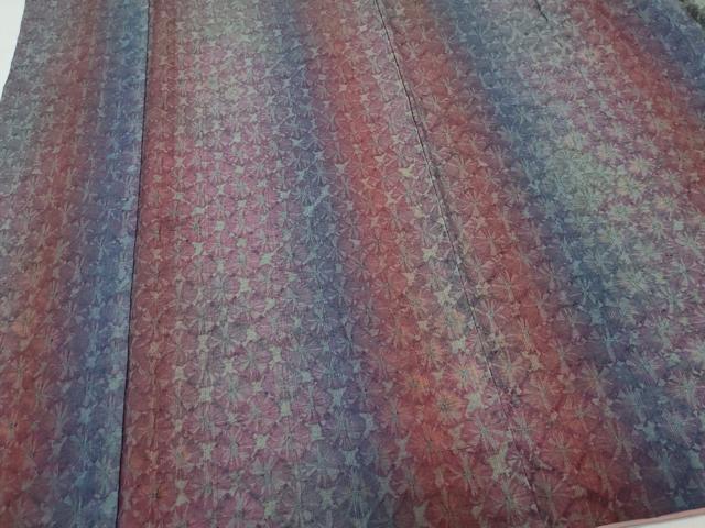 平和屋着物○上質な紬 絞り 漢方染 霞文 正絹 逸品 CAAU9740vf