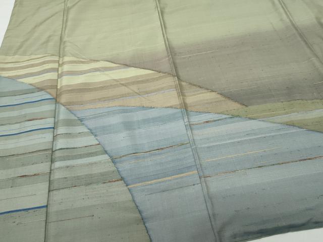 平和屋着物○西陣 聚 聚蚕紬 訪問着 紬地 霞文 正絹