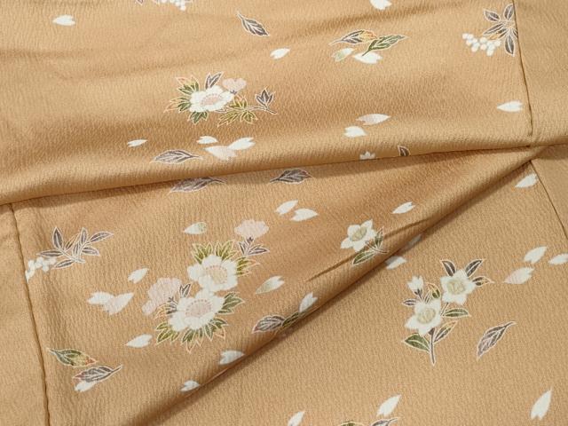 平和屋着物●上質な小紋　草花文　正絹　逸品　CAAU9764vf