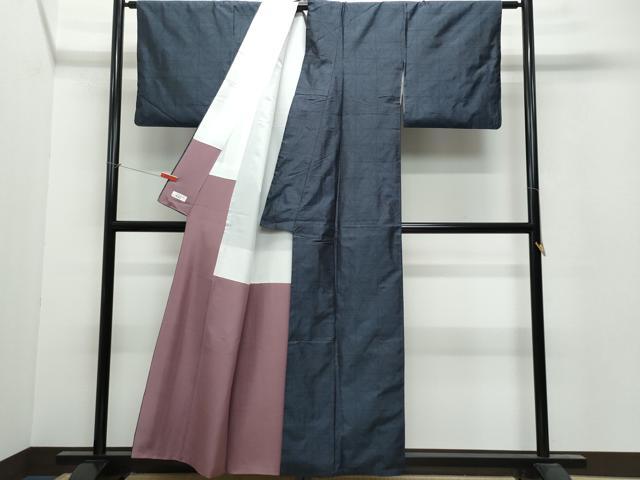 平和屋着物○本場大島紬 麻の葉草花文 やまと誂製 正絹 逸品 CAAR8029vf