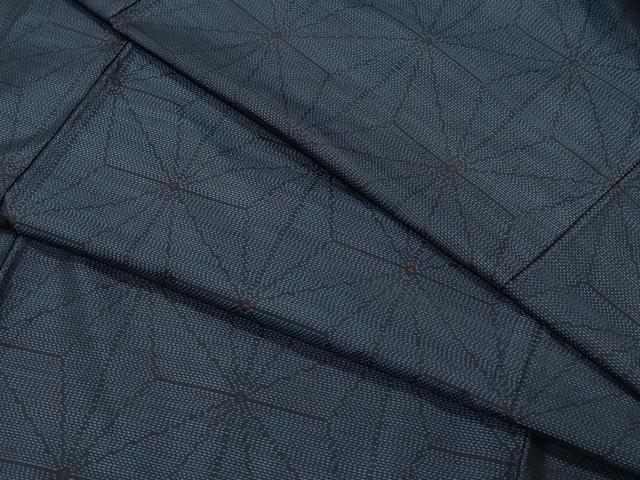 平和屋着物●本場大島紬　麻の葉文　やまと誂製　正絹　逸品　CAAU9874vf