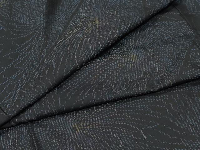 平和屋着物●本場大島紬　切嵌乱菊文　正絹　逸品　CAAU9875vf