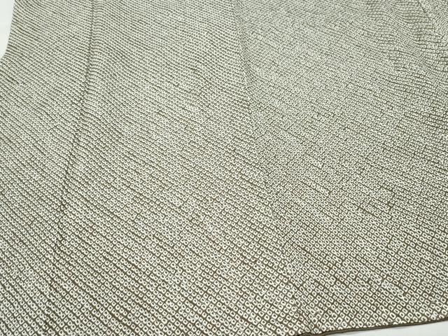 平和屋着物○大変加工の良い総絞り小紋 涅色 正絹 CAAU9899vf