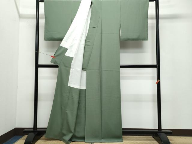 平和屋着物○上質な色無地 藍媚茶色 正絹 逸品 未使用 CAAU9902vf