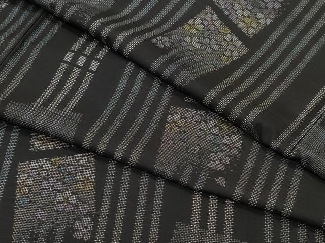 平和屋着物●本場大島紬　9マルキ　吉祥舞花文　正絹　逸品　CAAU9918vf