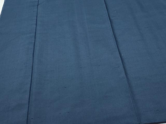 平和屋着物○男性 紬 アンサンブル 青褐色 正絹 逸品 未使用 CAAU9934vf