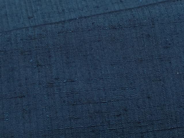 平和屋着物○男性 紬 アンサンブル 藍鉄色 正絹 逸品 CAAU9940vf