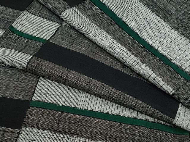 平和屋着物●上質な紬　横段文　正絹　逸品　未使用　CAAU9960vf