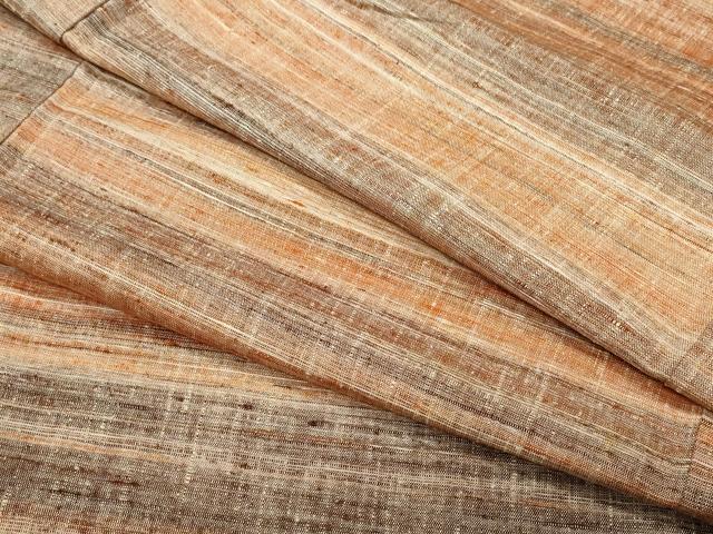 平和屋着物●上質な紬　霞文　正絹　逸品　CAAU9979vf