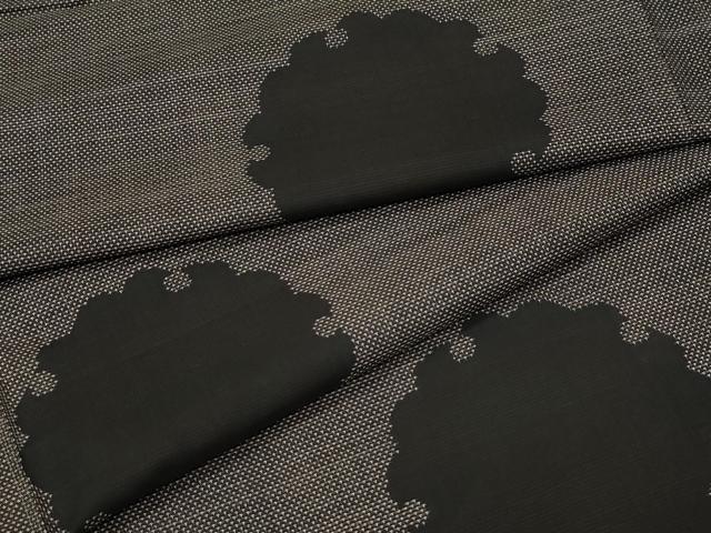 平和屋着物●本場大島紬　9マルキ　雪輪文　正絹　逸品　CAAU9983vf