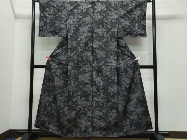 平和屋着物□極上 本場大島紬 9マルキ 葡萄蔦の葉 逸品 DZAA7636kh5