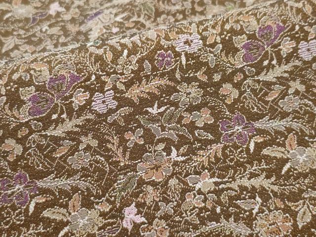 平和屋着物○上質なお召 更紗花唐草文 正絹 逸品 CAAU9993vf