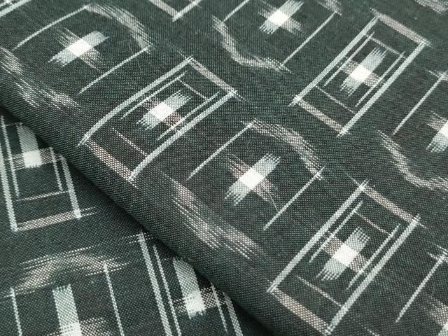 平和屋着物○久留米絣 反物 吉祥文 証紙付き 着尺 綿 逸品 未使用