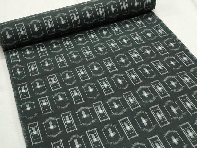 平和屋着物○久留米絣 反物 吉祥文 証紙付き 着尺 綿 逸品 未使用