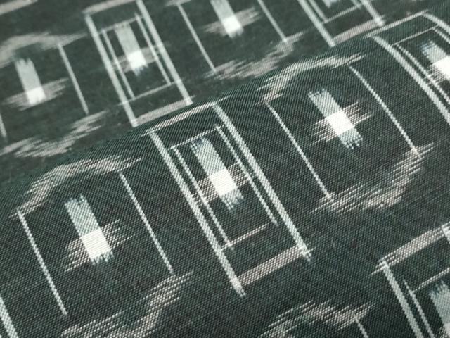 平和屋着物○久留米絣 反物 吉祥文 証紙付き 着尺 綿 逸品 未使用