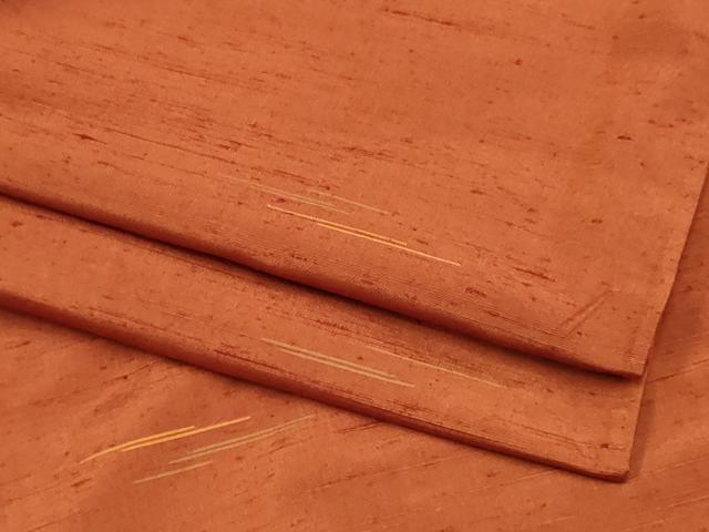 平和屋着物▽上質な紬　単衣　霞文　正絹　逸品　CAAV0899ou