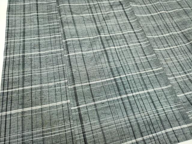 平和屋着物▽上質な紬 単衣 椿 黒地 正絹 逸品 DAAV5015az