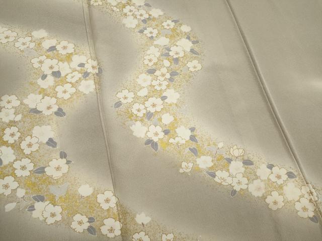 平和屋着物▽訪問着 単衣 道長舞桜文 暈し染め 金彩