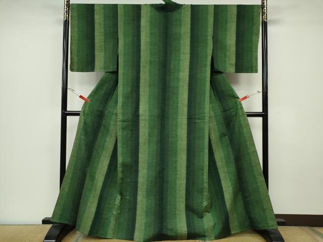 平和屋着物▽上質な紬 単衣 間道 正絹 逸品 CAAV0965ou