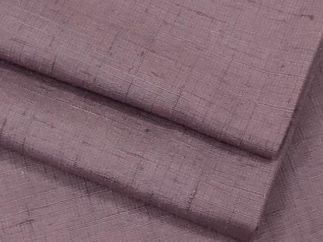 平和屋着物▽上質な紬　単衣　色無地　二藍色　正絹　逸品　CAAV0971ou