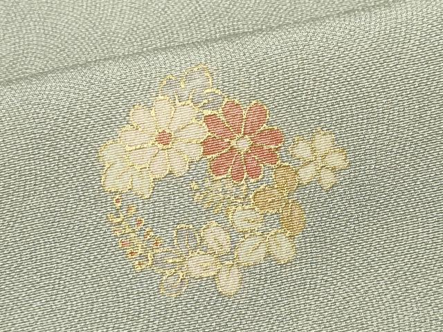 平和屋着物○上質な小紋 花丸文 鮫小紋柄 金彩 正絹 逸品 AAAZ3363np