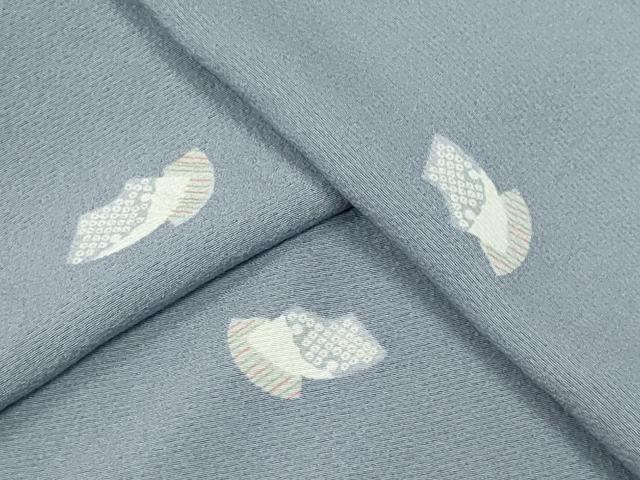 平和屋着物▽上質な小紋　単衣　地紙重ね吉祥文　正絹　逸品　CAAV0982ou