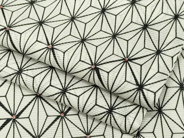 平和屋着物＊夏物 小紋 絽 麻の葉文 洗える着物 DAAU6062sf