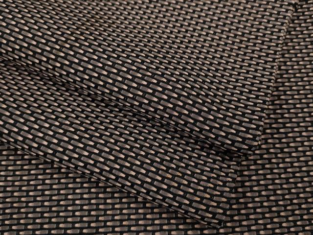 平和屋着物▽上質な紬　単衣　吉祥文　正絹　逸品　CAAV3166ut