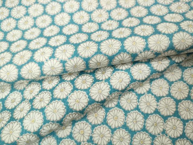 平和屋着物▽上質な小紋　単衣　菊尽くし　正絹　逸品　CAAV3173ut