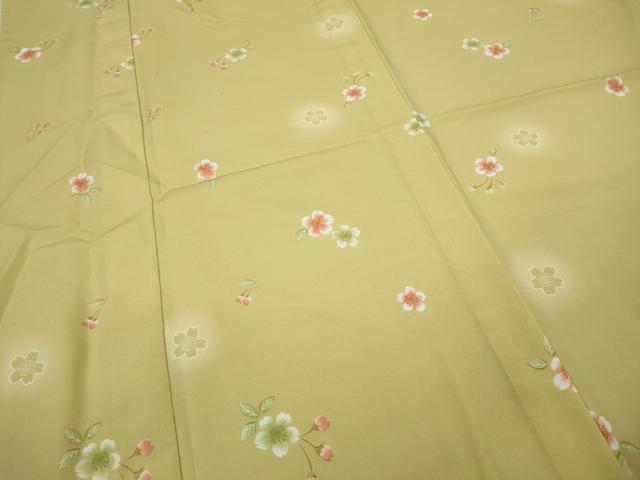 平和屋着物▽小紋 単衣 舞桜文 蛍暈し 洗える着物 CAAV3176ut