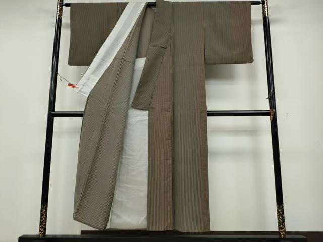 平和屋着物▽小紋 単衣 縞 洗える着物 CAAV3185ut