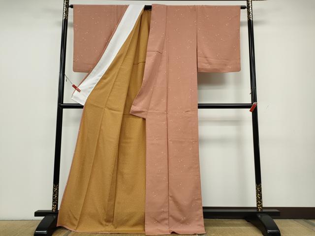 平和屋着物▽小紋 単衣 大小あられ 洗える着物 CAAV3191ut