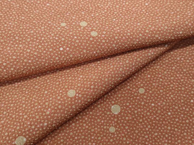 平和屋着物▽小紋　単衣　大小あられ　洗える着物　CAAV3191ut