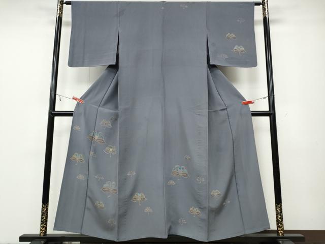 平和屋着物▽訪問着　単衣　刺繍　吉祥花文　金彩　正絹　逸品　CAAV3200ut