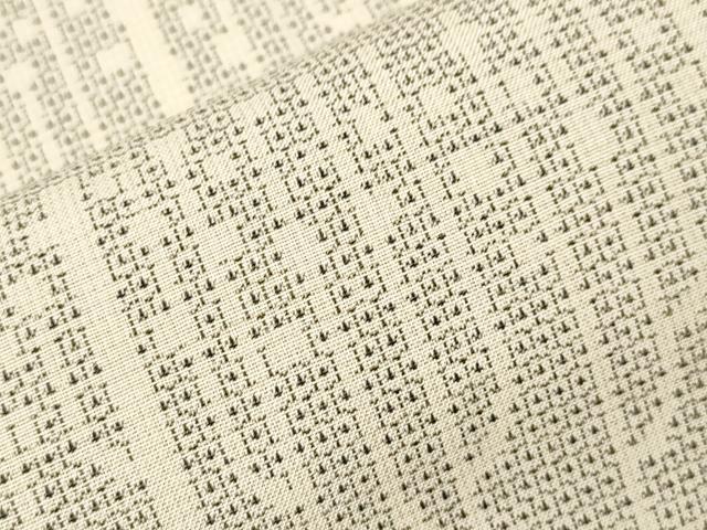 平和屋着物＊夏物 本場大島紬 夏大島 白大島 150亀甲 吉祥文 大丸