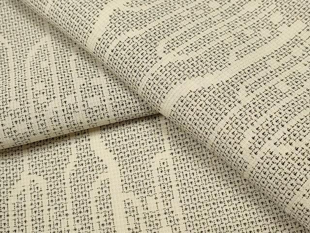 平和屋着物＊夏物　本場大島紬　夏大島　白大島　150亀甲　吉祥文　大丸扱い　正絹　逸品　CAAV3614dy