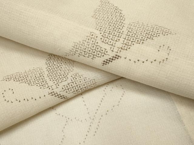 平和屋着物＊夏物　結城紬　夏結城　100亀甲　舞蝶文　正絹　逸品　CAAV3625dy