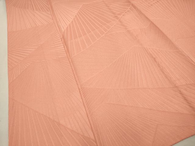 平和屋着物▽上質な色無地 単衣 吉祥地紋 東雲色 正絹 逸品